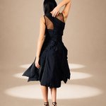 Cascade Dress Midnight silk