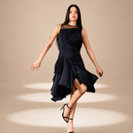 Cascade Dress Midnight silk