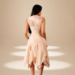 Cascade Dress Champagne silk
