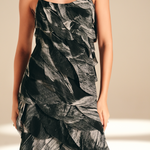Cascade Slip Dress Feather Bloom viscose-georgette