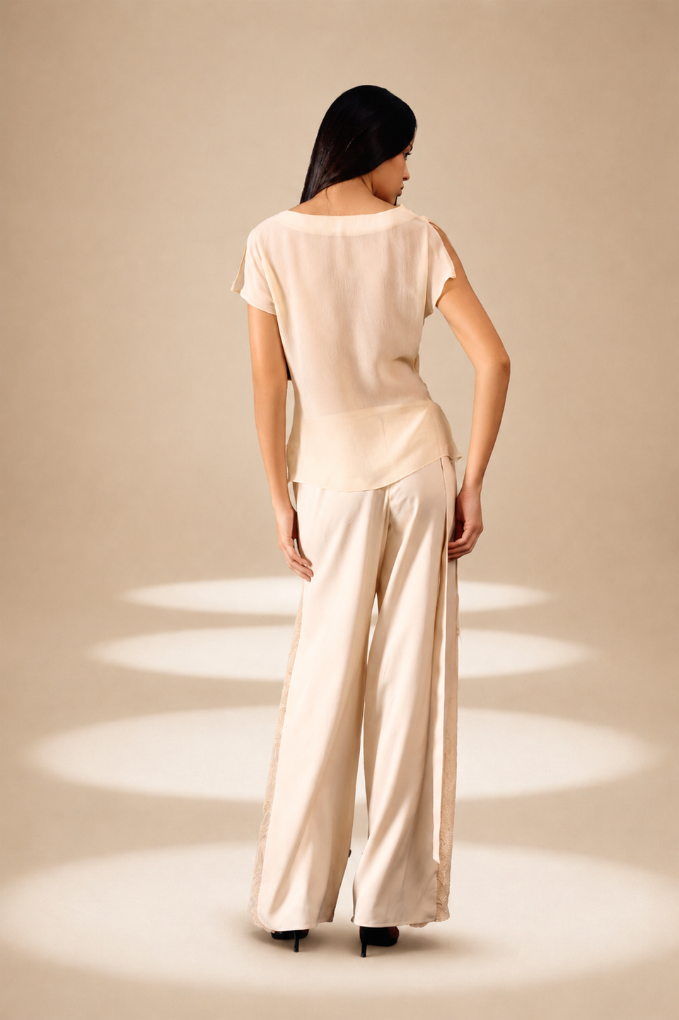 Cowl Riverie Top Champagne viscose