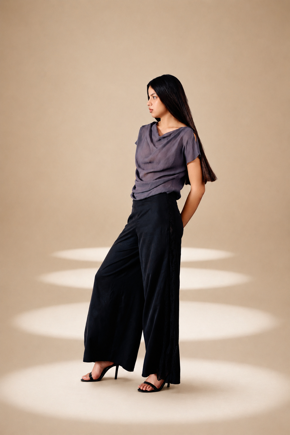 Cowl Riverie Top Ash viscose