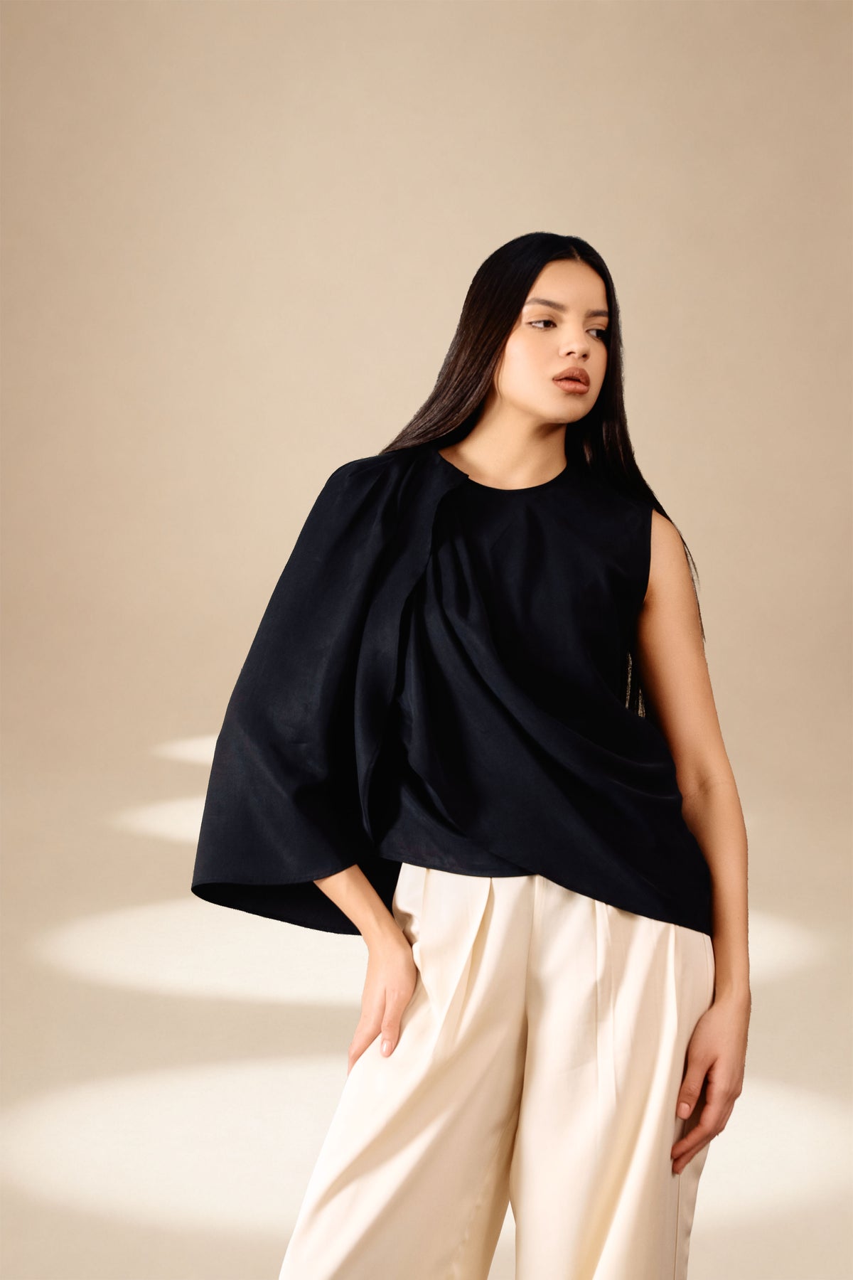 Drape Riverie Top Midnight lyocell