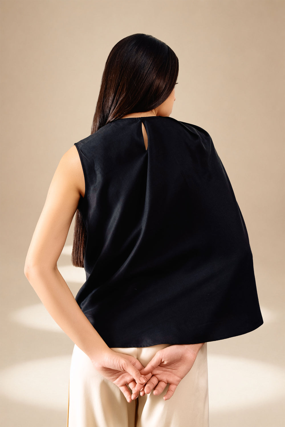 Drape Riverie Top Midnight lyocell