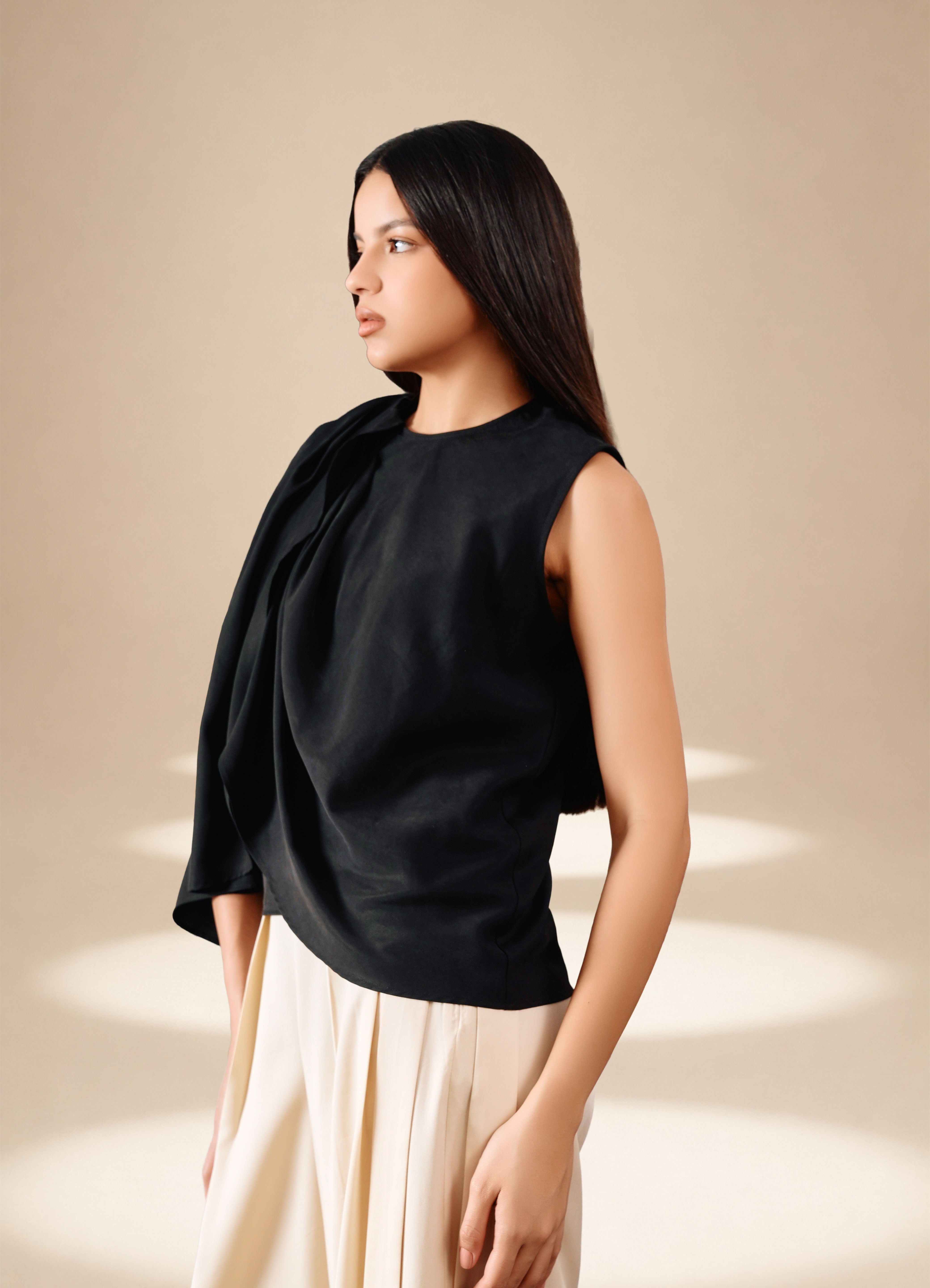 Drape Riverie Top Midnight lyocell