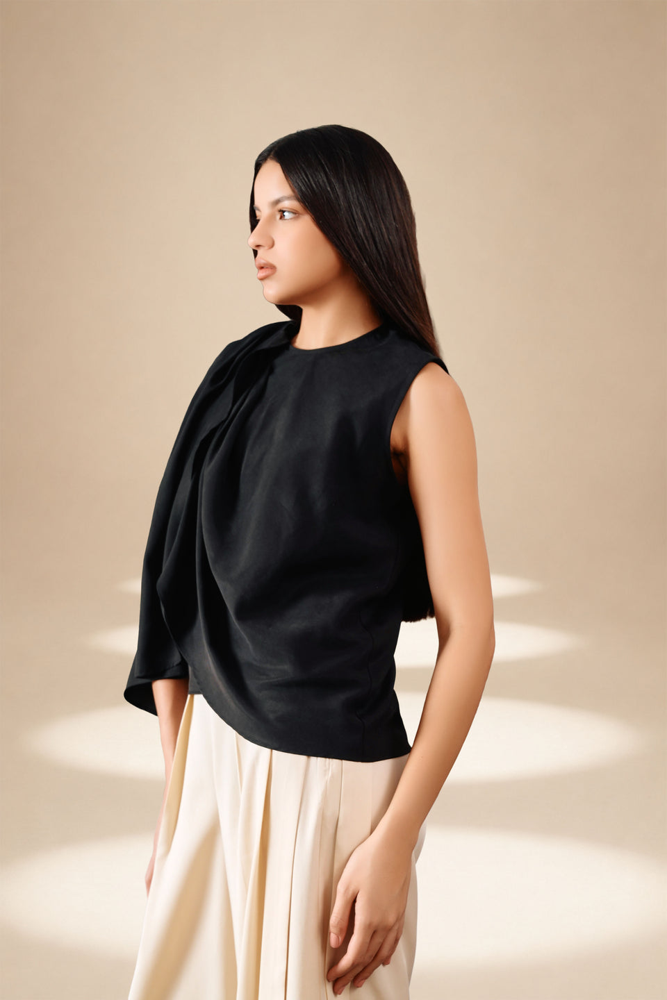 Drape Riverie Top Midnight lyocell