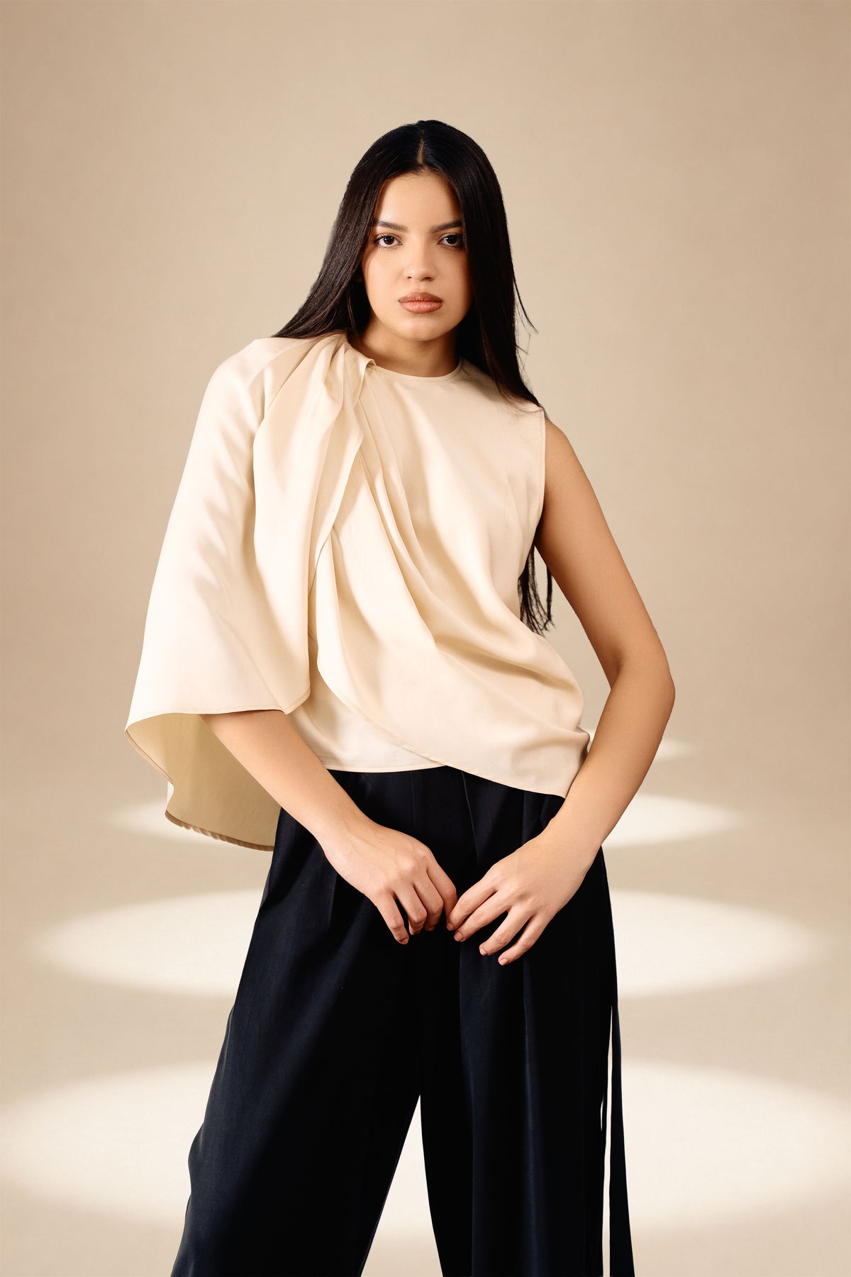 Drape Riverie Top Champagne lyocell