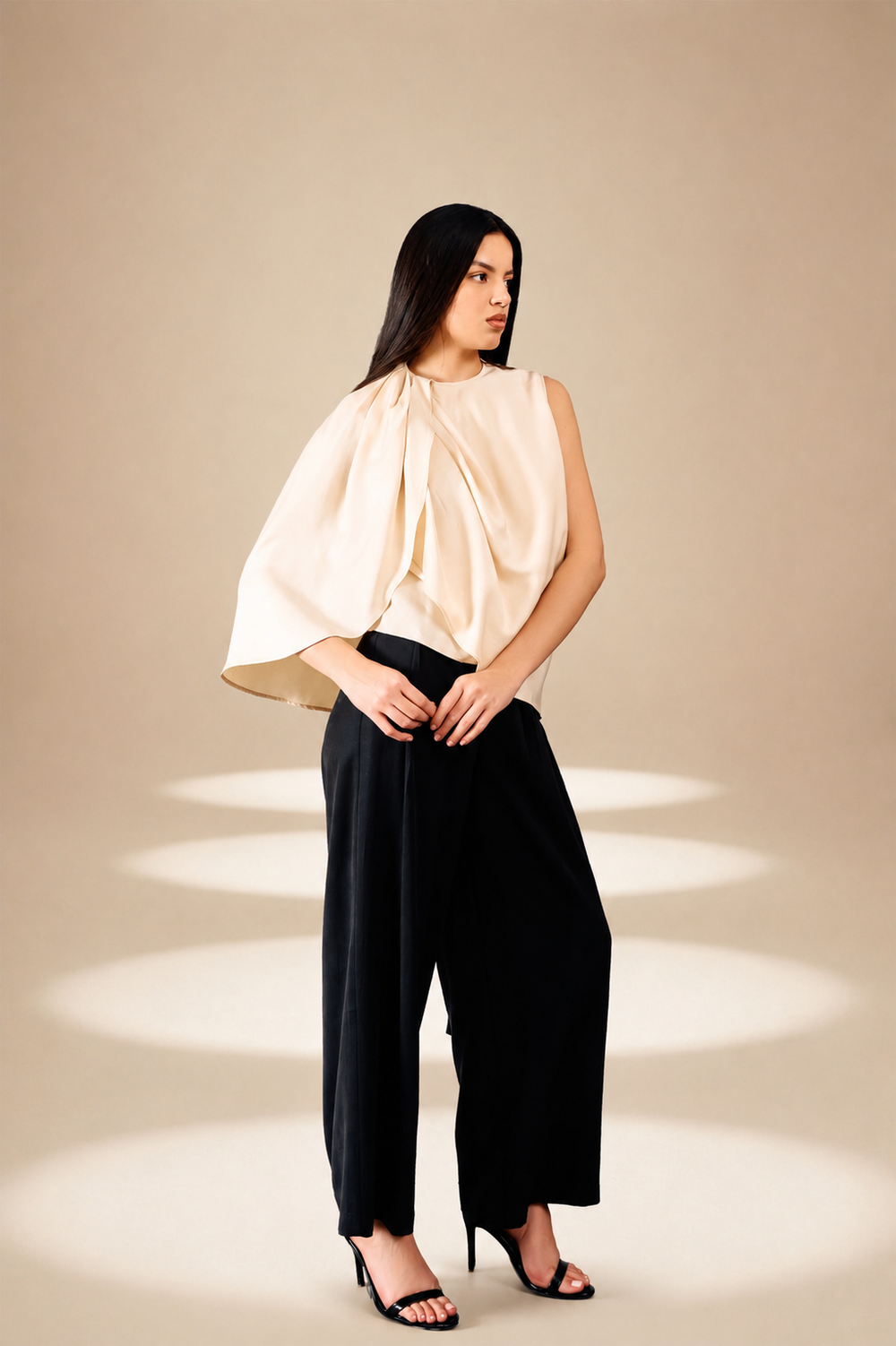 Drape Riverie Top Champagne lyocell