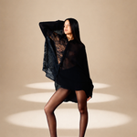 Embroidered Aura Shirt Midnight silk