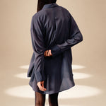 Embroidered Aura Shirt Ash silk