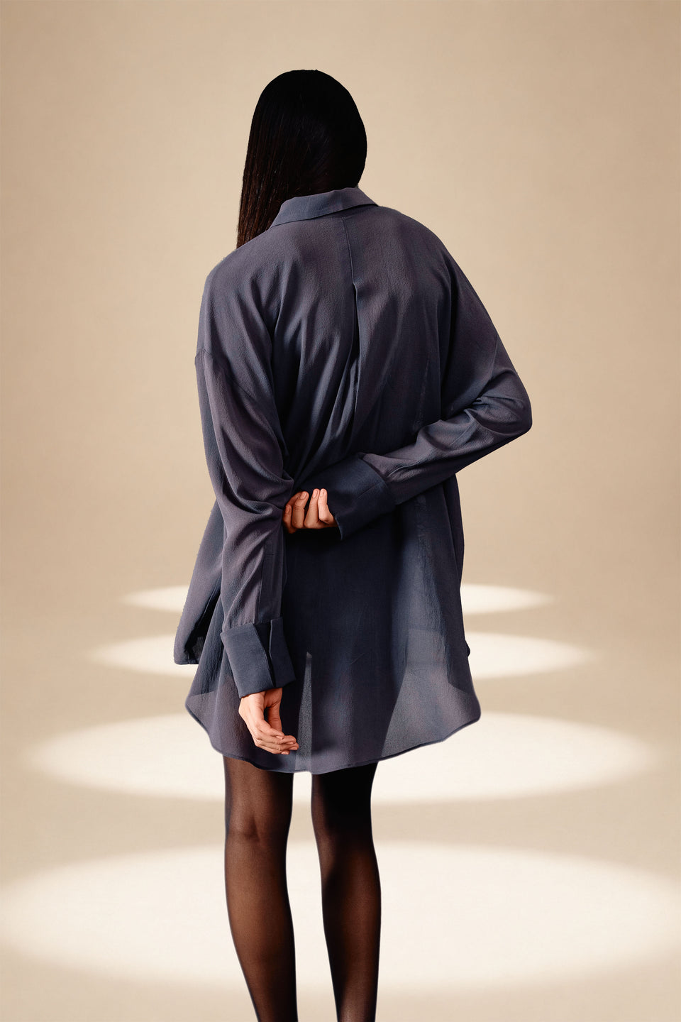 Embroidered Aura Shirt Ash silk