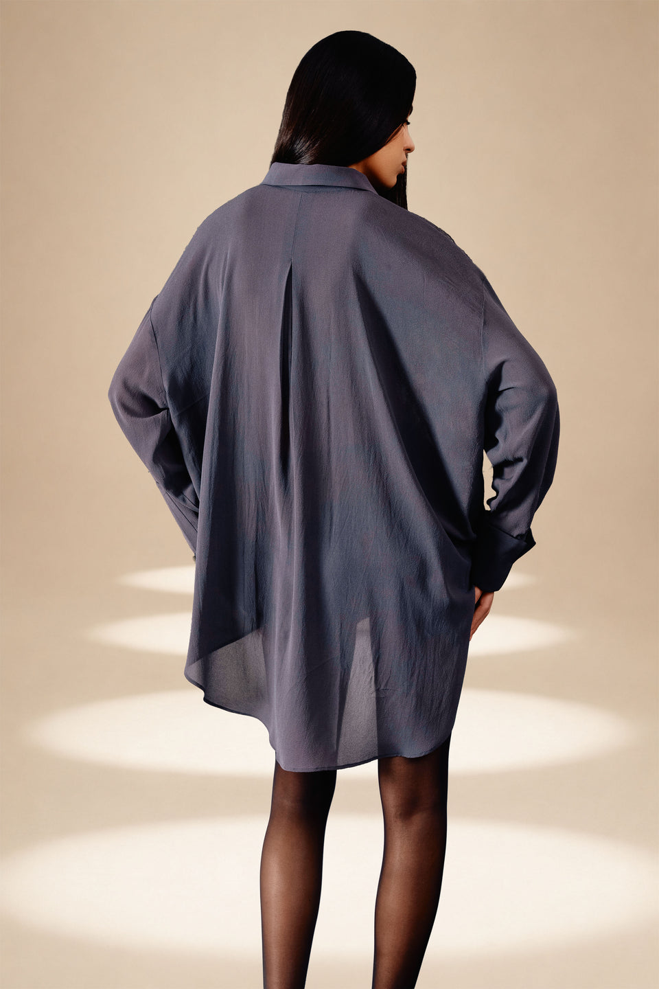 Embroidered Aura Shirt Ash silk