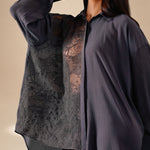 Embroidered Aura Shirt Ash silk