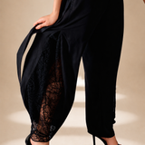 Embroidered Inlay Pants Midnight lyocell