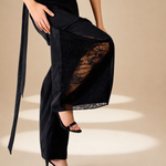Embroidered Inlay Pants Midnight lyocell