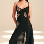Engraved Muse Dress Midnight silk-nylon