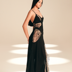 Engraved Muse Dress Midnight silk-nylon
