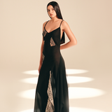 Engraved Muse Dress Midnight silk-nylon