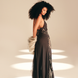 Engraved Muse Dress Ash silk-nylon