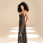 Engraved Muse Dress Ash silk-nylon