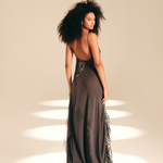 Engraved Muse Dress Ash silk-nylon