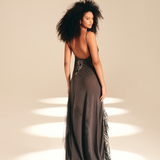 Engraved Muse Dress Ash silk-nylon