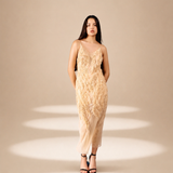 Etch Slip Dress Champagne nylon