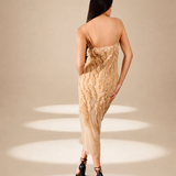 Etch Slip Dress Champagne nylon