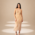 Etch Slip Dress Champagne nylon