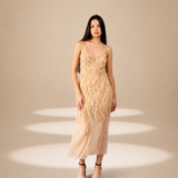 Etch Slip Dress Champagne nylon