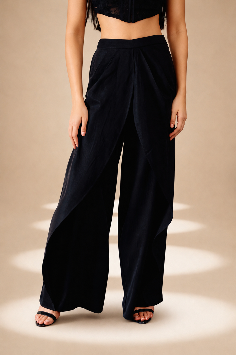 Front Drape Pants Midnight lyocell