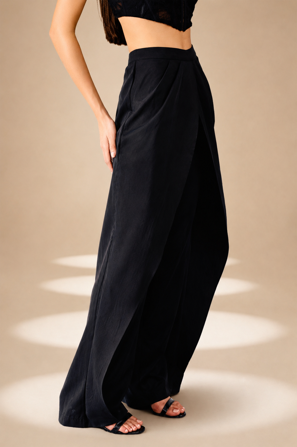 Front Drape Pants Midnight lyocell