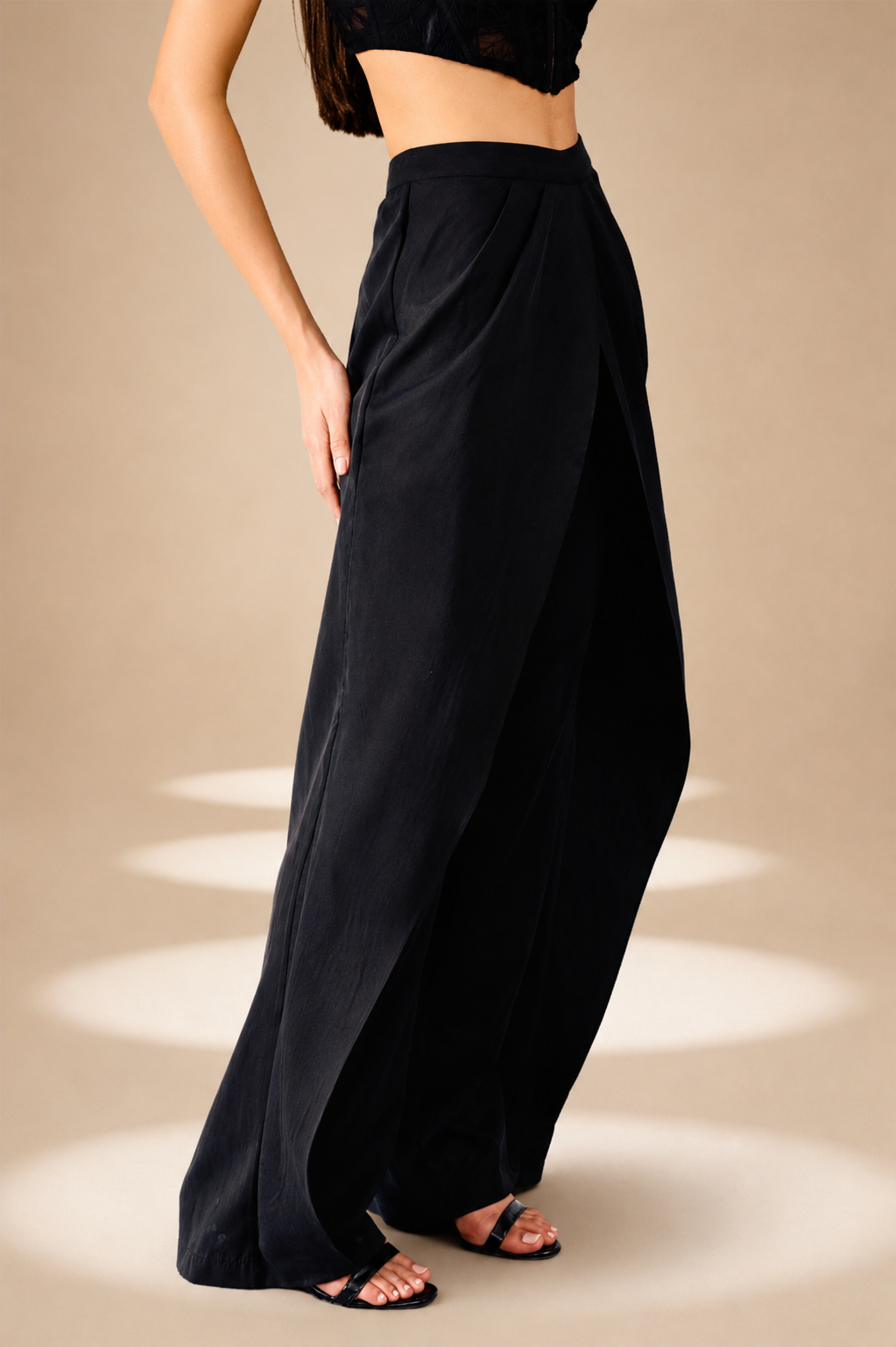 Front Drape Pants Midnight lyocell