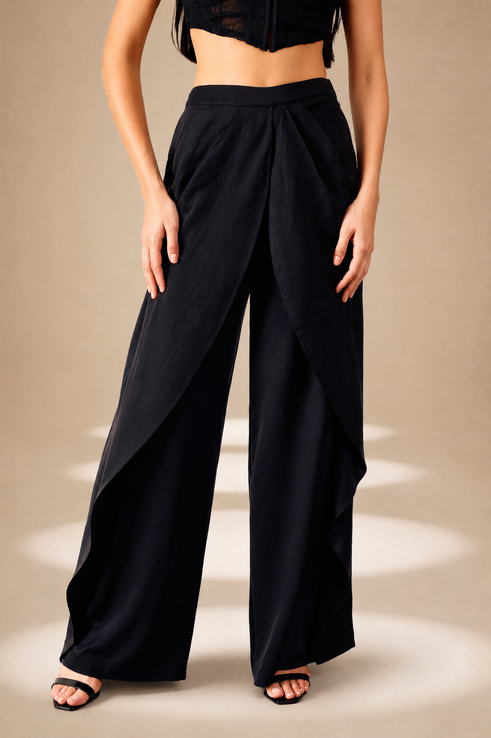 Front Drape Pants Midnight lyocell