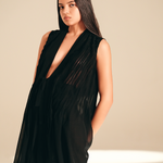 Front Open Overlay Midnight viscose