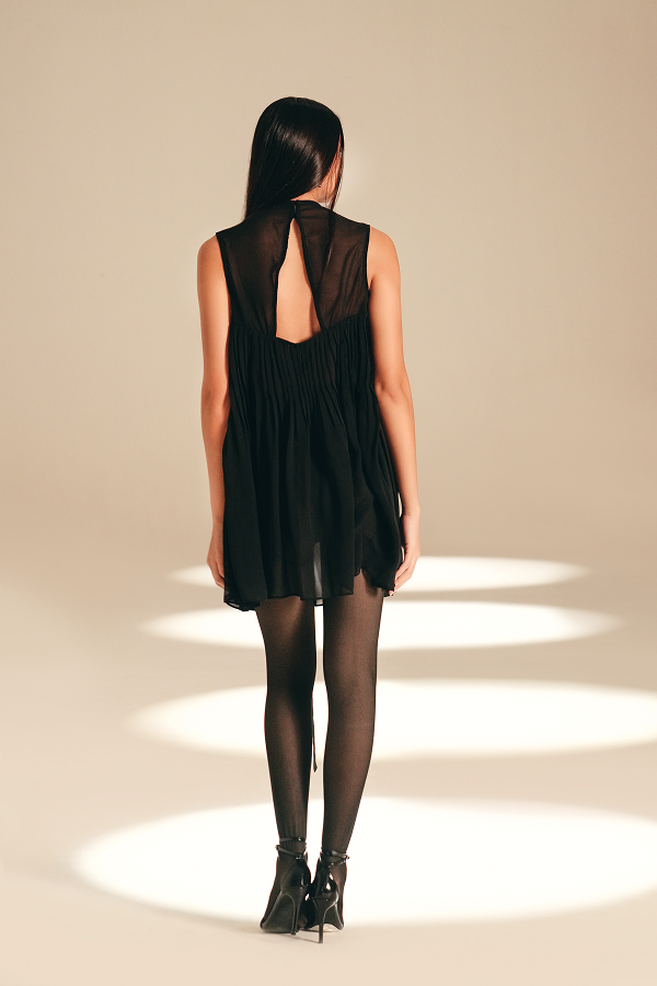 Front Open Overlay Midnight viscose