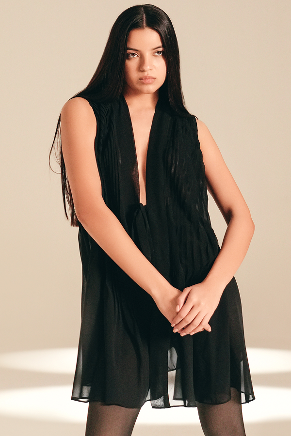 Front Open Overlay Midnight viscose