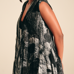 Front Open Overlay Feather Bloom viscose