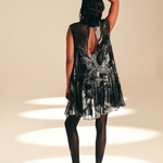 Front Open Overlay Feather Bloom viscose