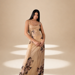 Inlay Dress Champagne nylon-mesh