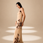 Inlay Dress Champagne nylon-mesh