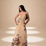 Inlay Dress Champagne nylon-mesh