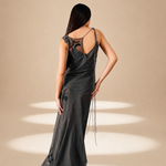 Inlay Dress Ash nylon-mesh