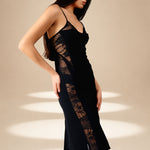 Interplay Dress Midnight textured-crepe
