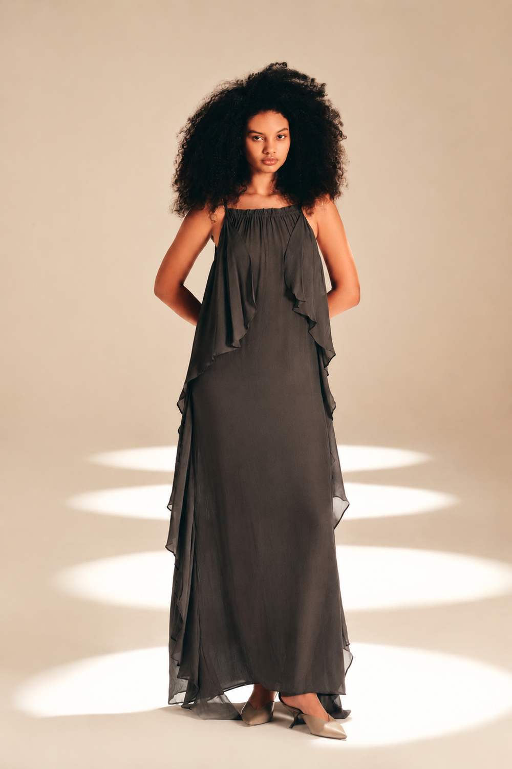 Lateral Slip Dress Ash viscose