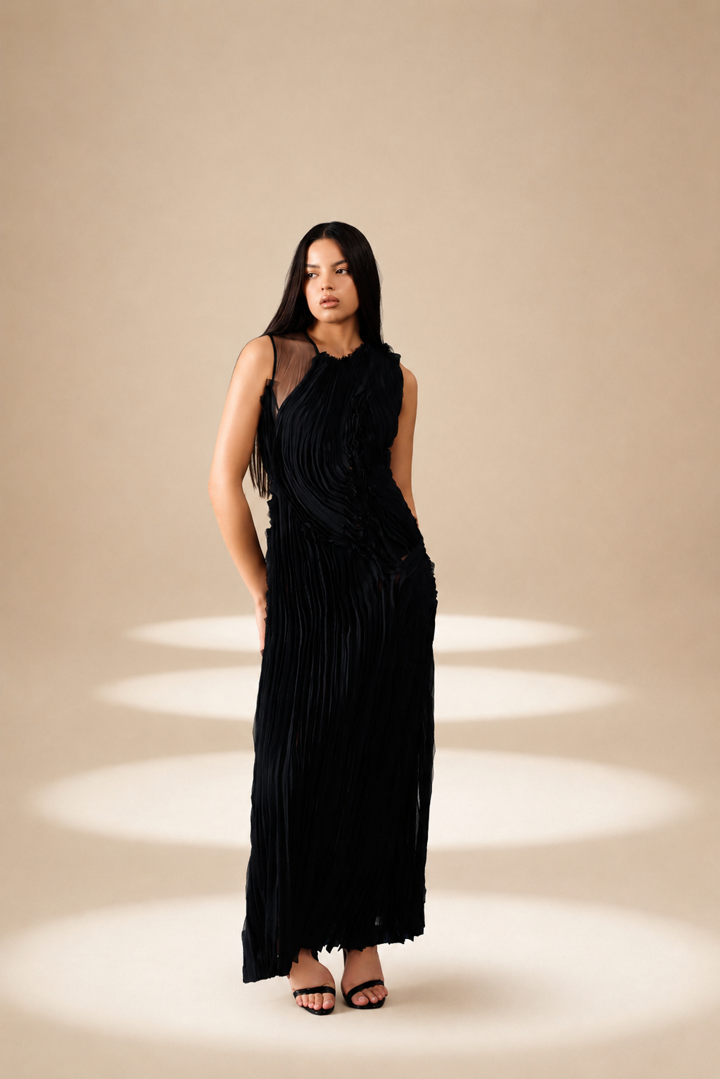 Layered Dress Midnight viscose