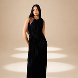 Layered Dress Midnight viscose