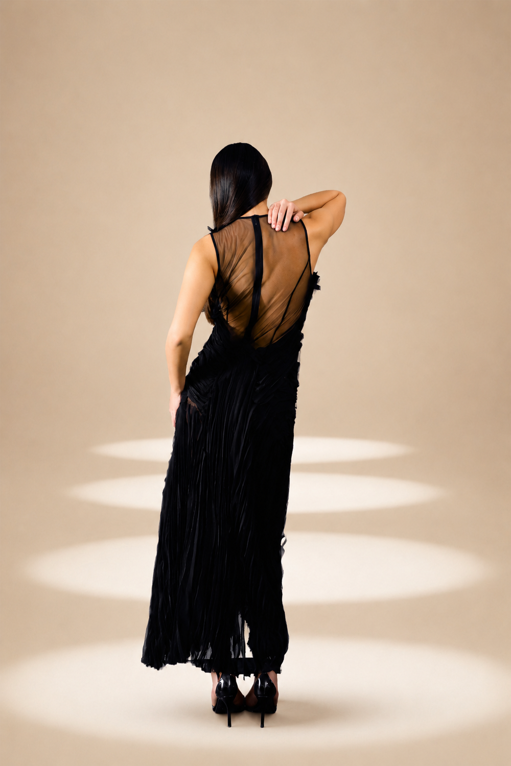 Layered Dress Midnight viscose