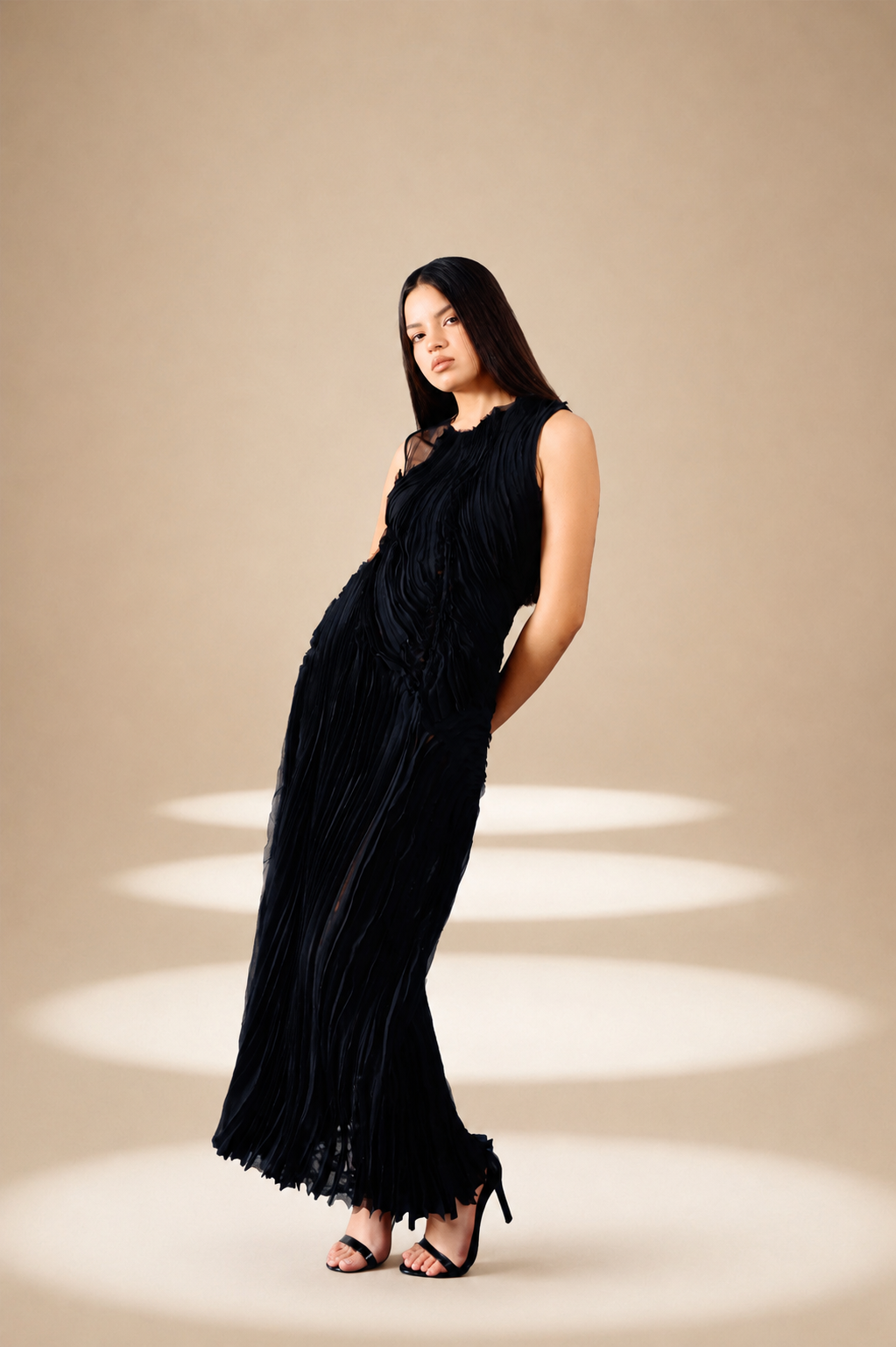 Layered Dress Midnight viscose