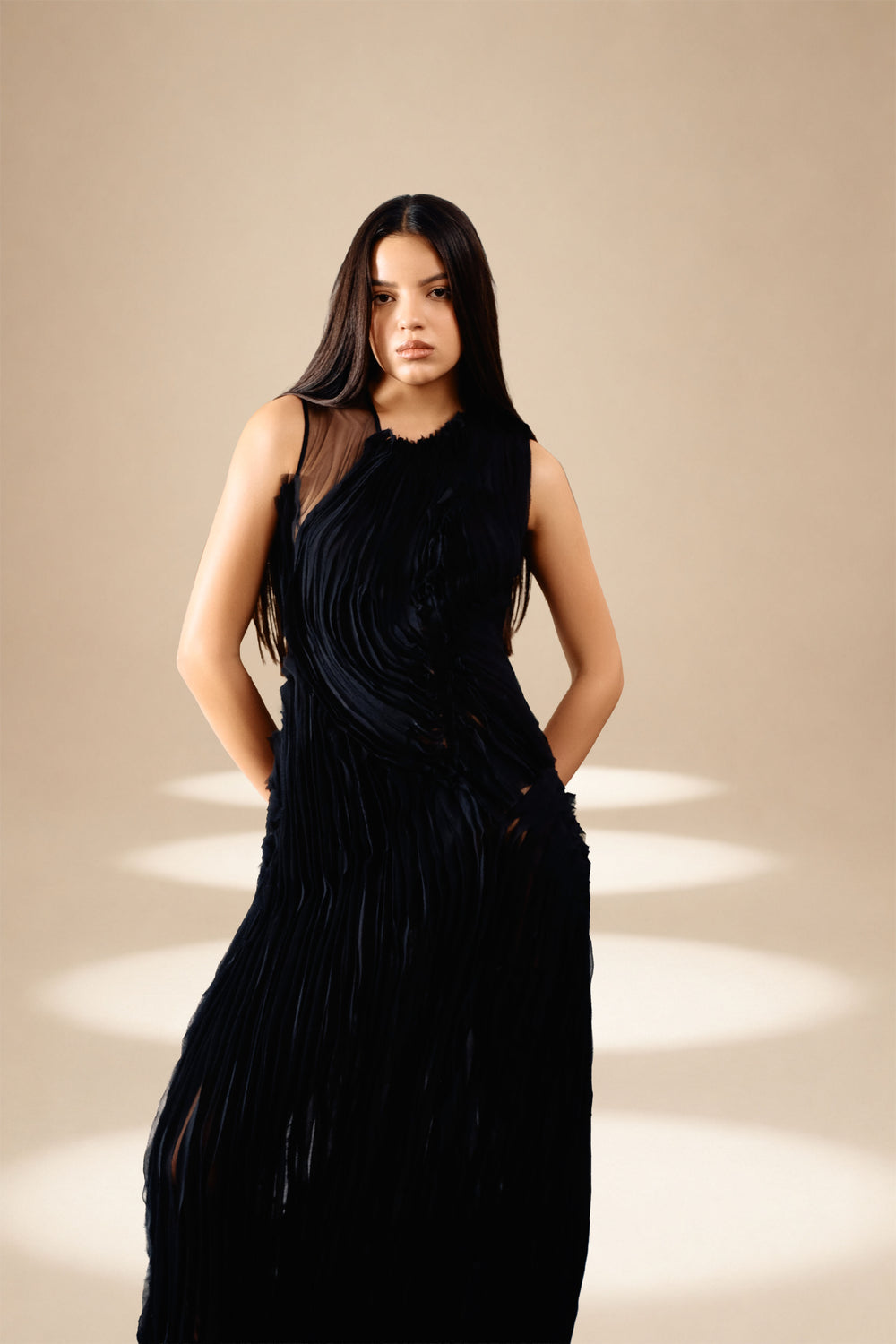 Layered Dress Midnight viscose